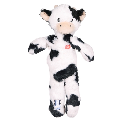 Zolux Furry Farm Koe Isache Pluche Met Touw Wit / Zwart 32X21X6 CM