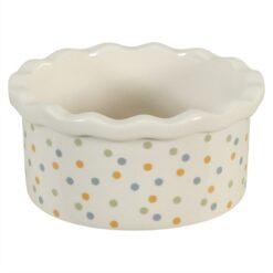 Zolux Voerbak Cosy Gestipt Keramiek Wit 10X10X4,5 CM 150 ML
