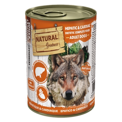 Natural Greatness Veterinary Diet Dog Hepatic / Cardiac Lever & Hart 400 GR