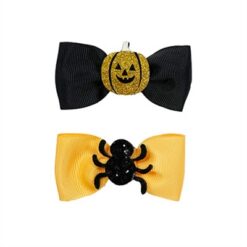 Happy Pet Halloween Vlinderstrik Spin / Pompoen 8X3,5X1 CM 2St